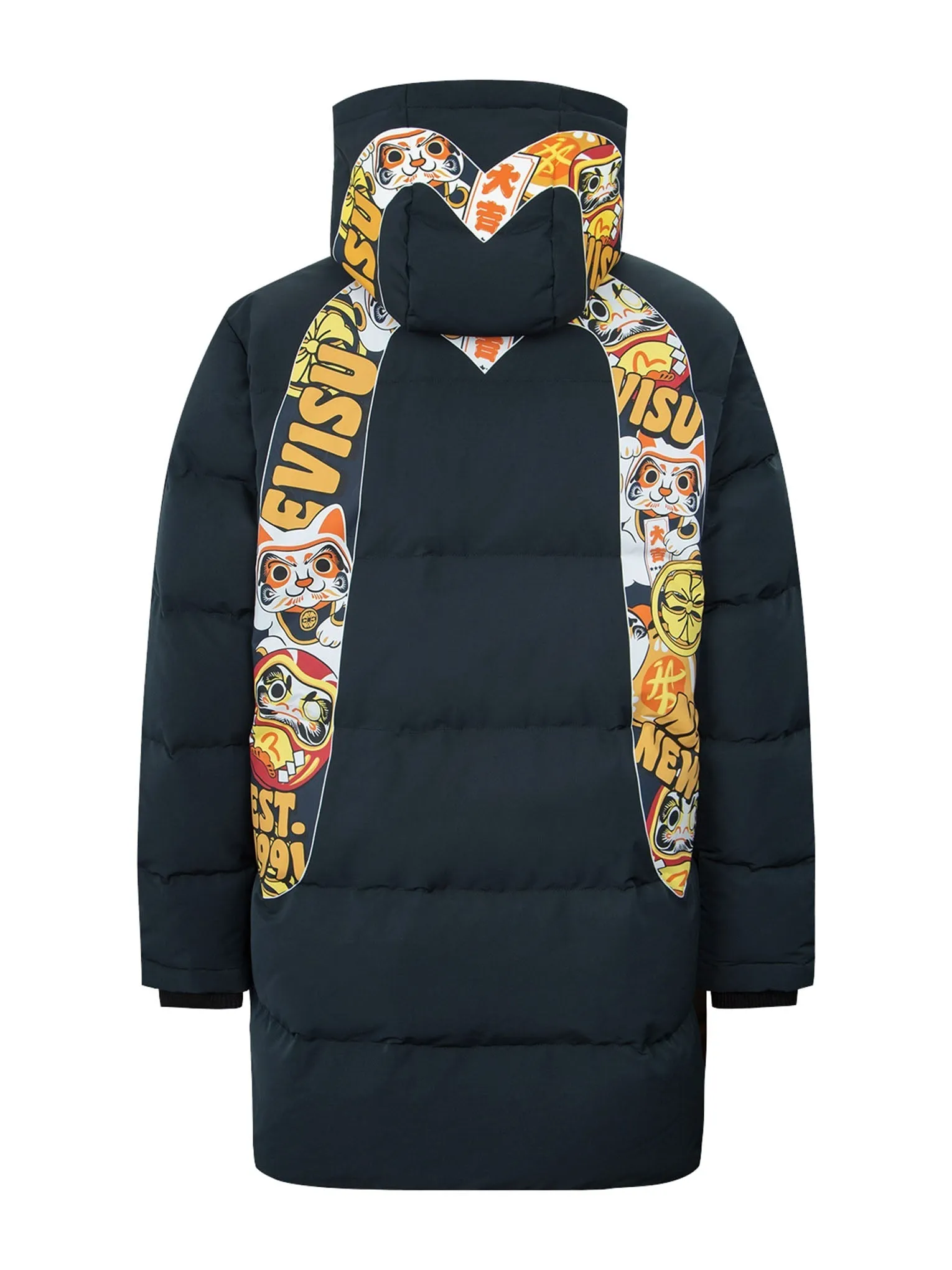 EVISU Squad Daicock Print Down Coat