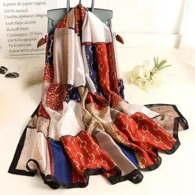 Fashion Silk Scarf Printed Bandana Shawl #LZ046