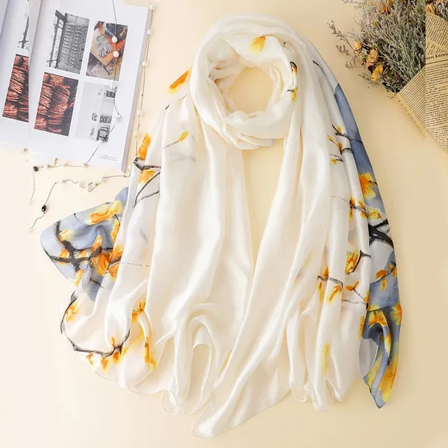 Fashion Silk Scarf Printed Bandana Shawl #LZ046