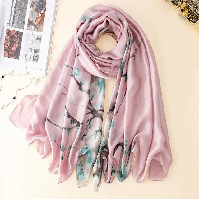 Fashion Silk Scarf Printed Bandana Shawl #LZ046