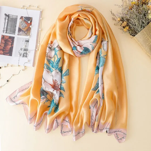 Fashion Silk Scarf Printed Bandana Shawl #LZ046