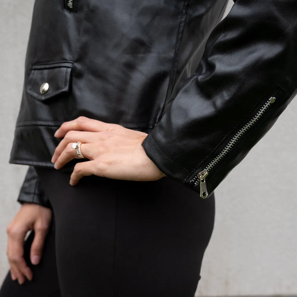 (Faux Leather) Bridal Shower Til Death Leather Jacket