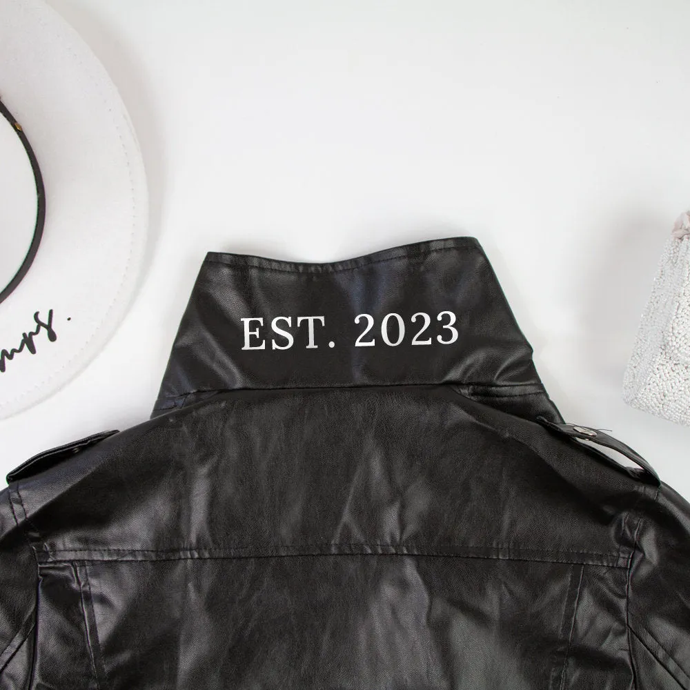 (Faux Leather) Bridal Shower Til Death Leather Jacket