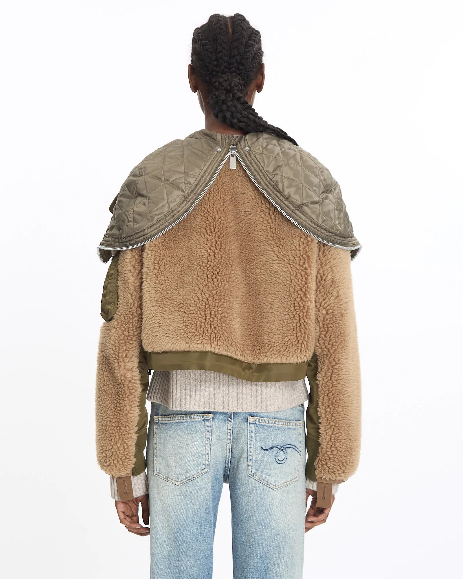 Faux Shearling x Nylon Blouson