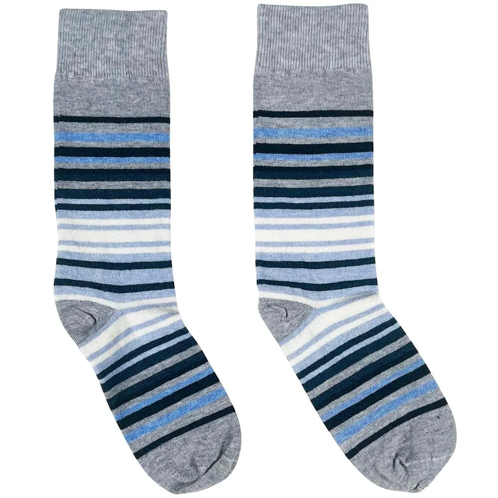 Festival Stripe Wool Sock - Blue