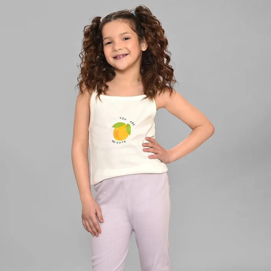 Fruits Pastel Rib Vest Pack of 3