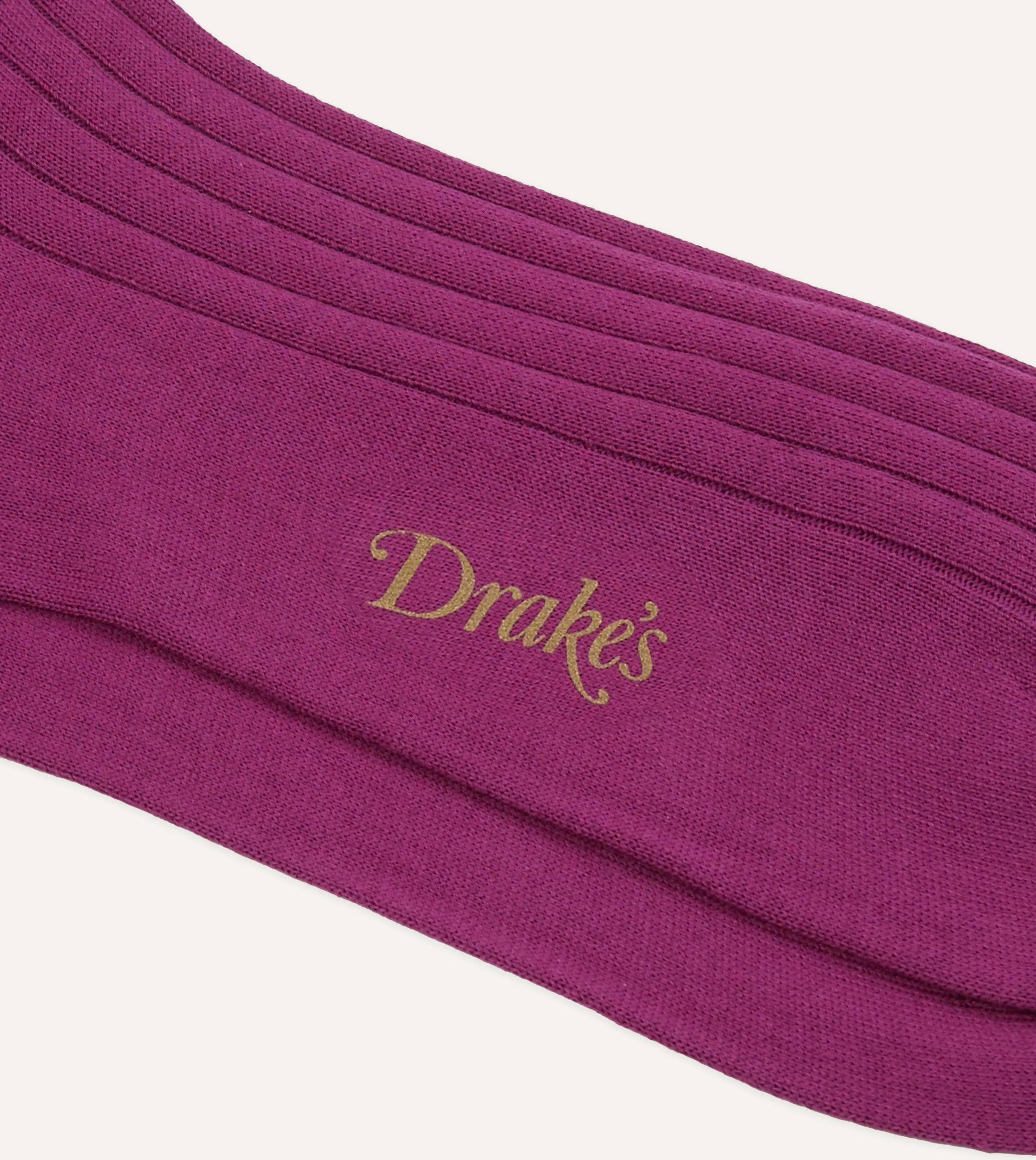 Fuchsia Cotton Mid-Calf Socks