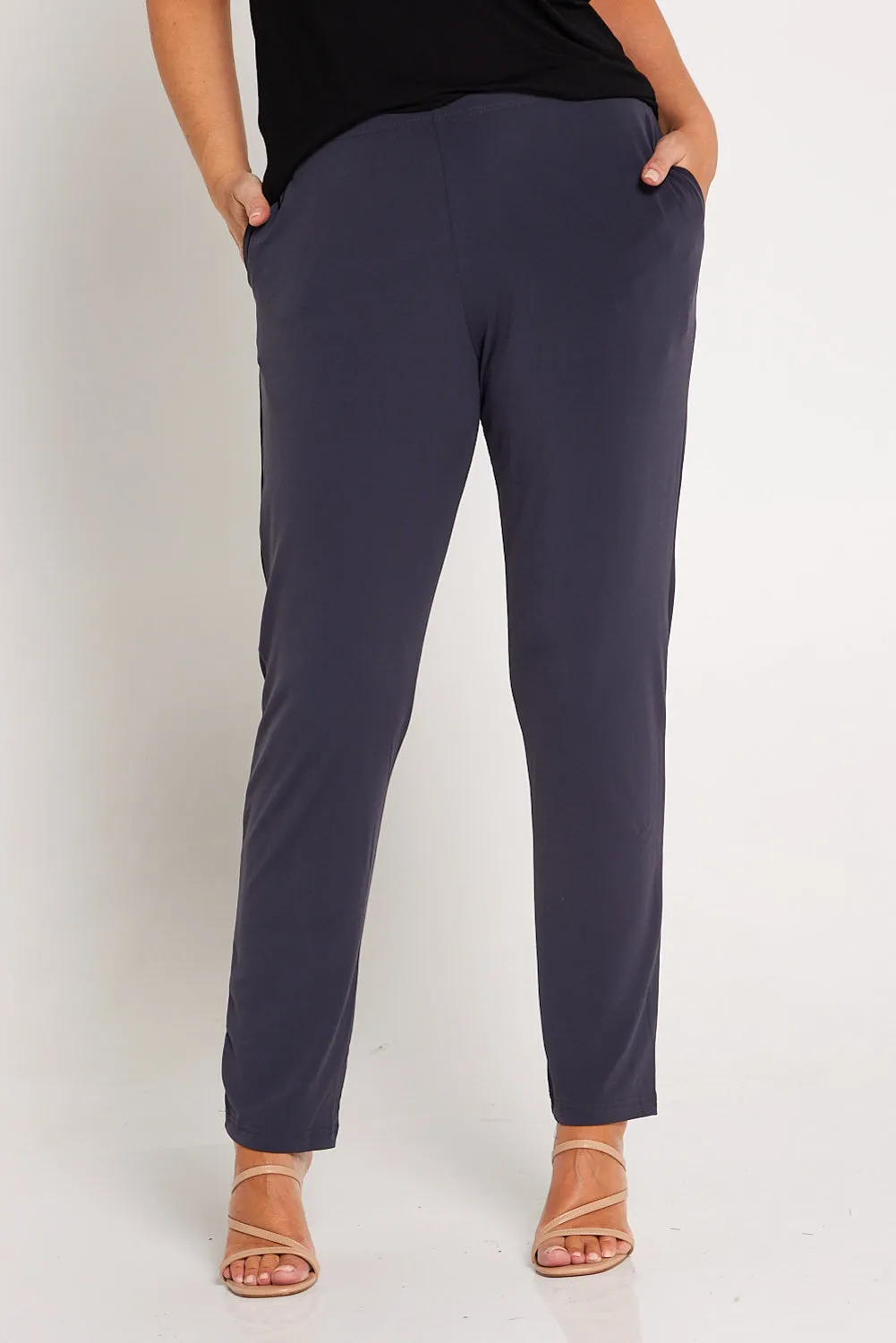 Gianna Pocket Pants - Charcoal