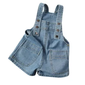 Girls Denim Overall Shorts