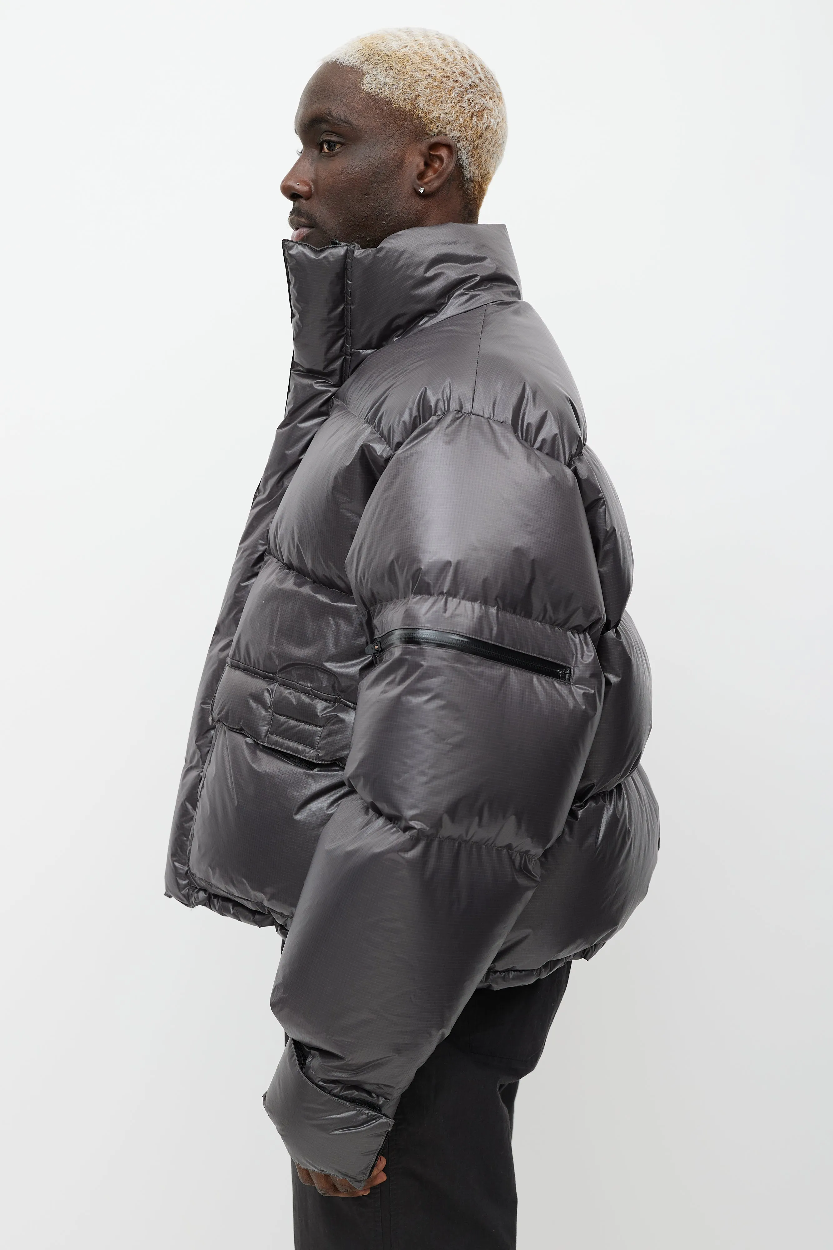 Grey Down Puffer Jacket