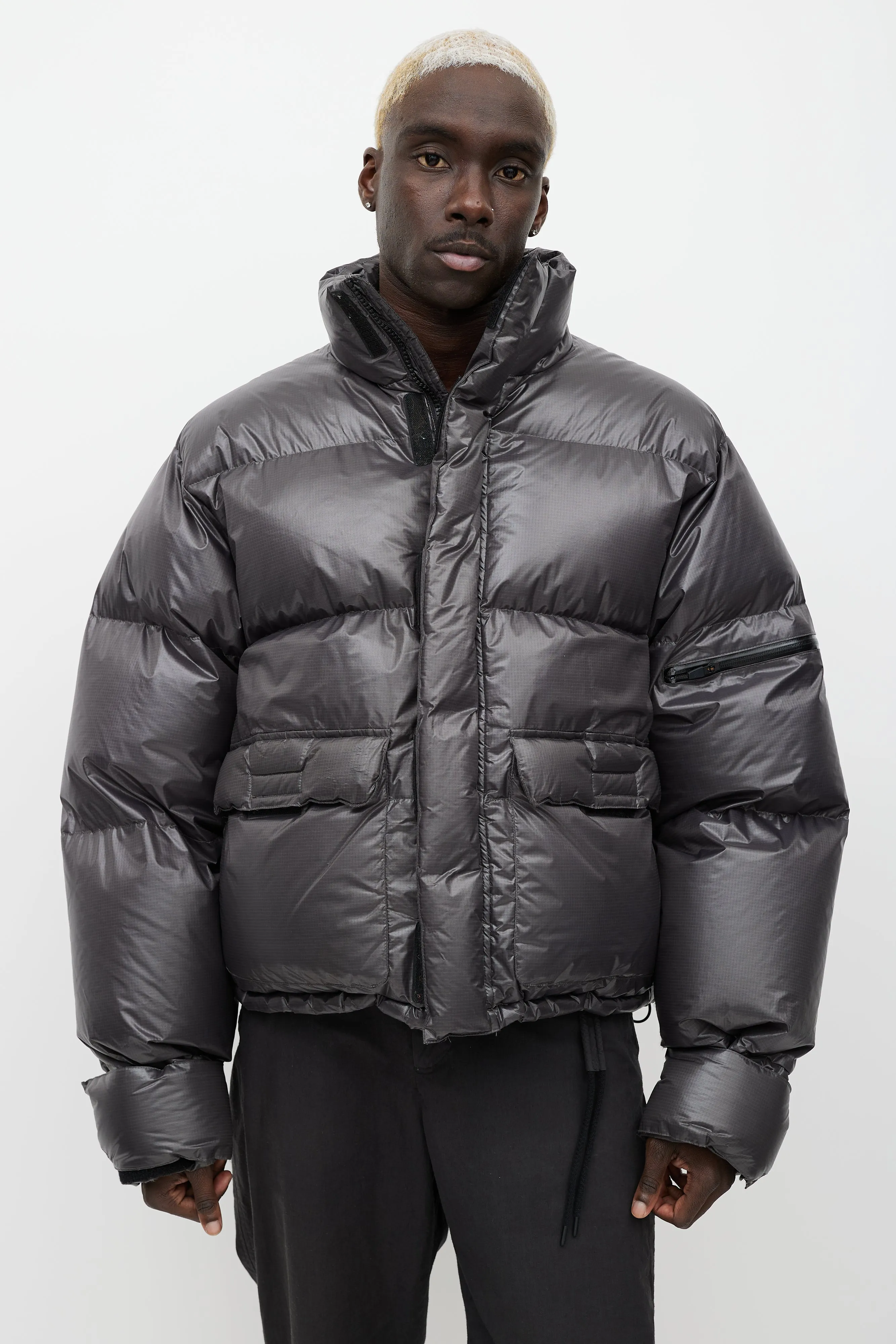 Grey Down Puffer Jacket