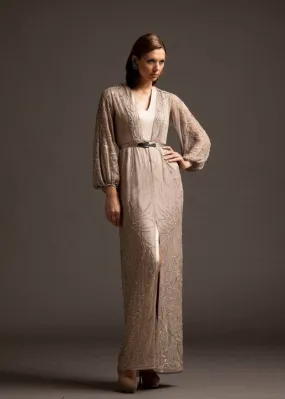 Hand Micro Beaded Tunic Gown