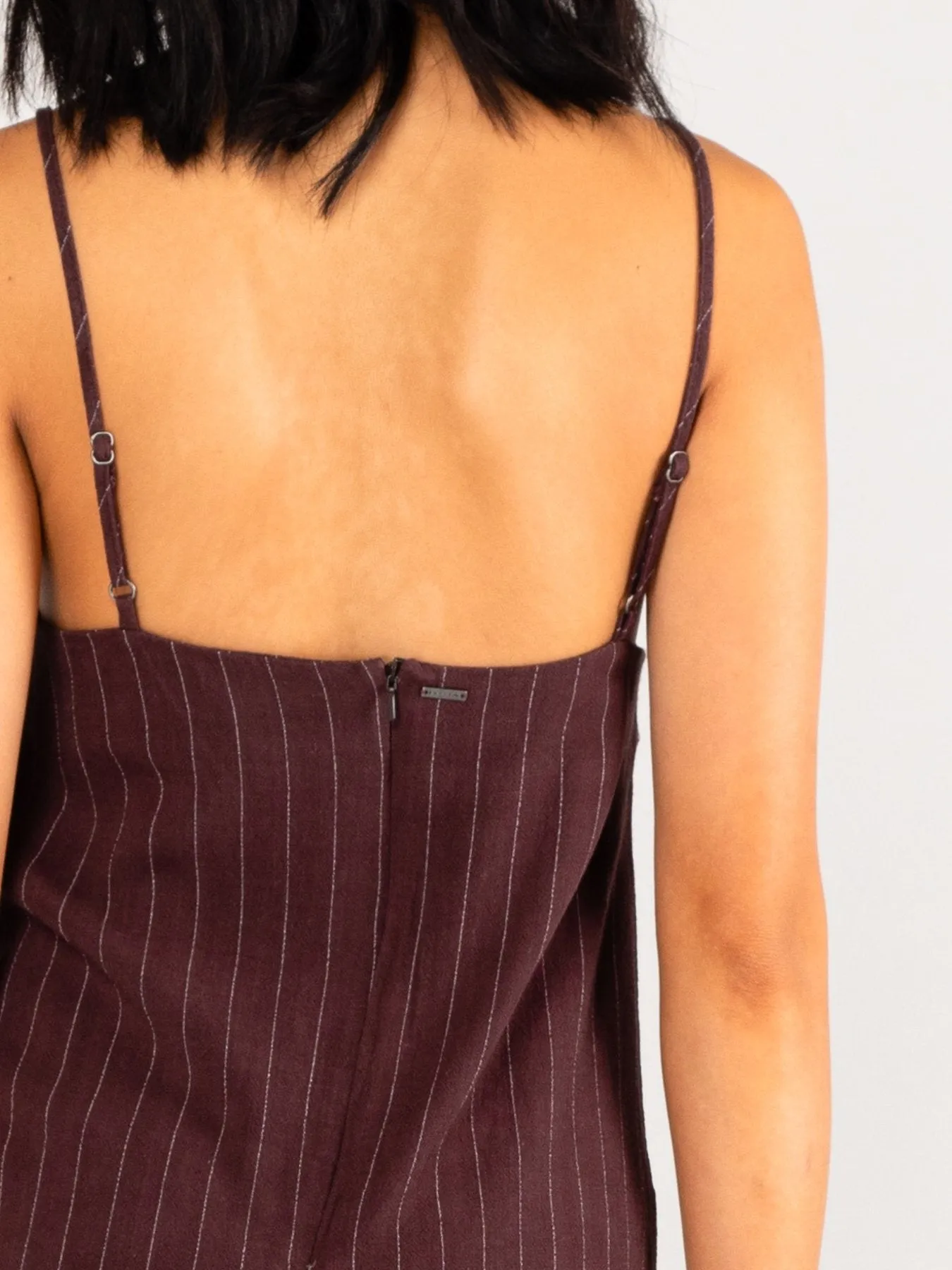 Heartbreaker Stripe Mini Dress - Coffee Bean