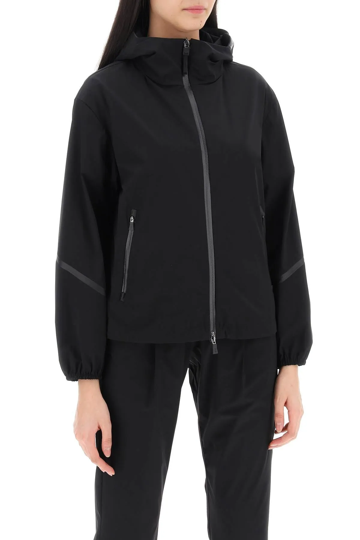 HERNO Lightweight Women's Matte Jacket - Short Hooded Water-Repellent Outerwear for SS24