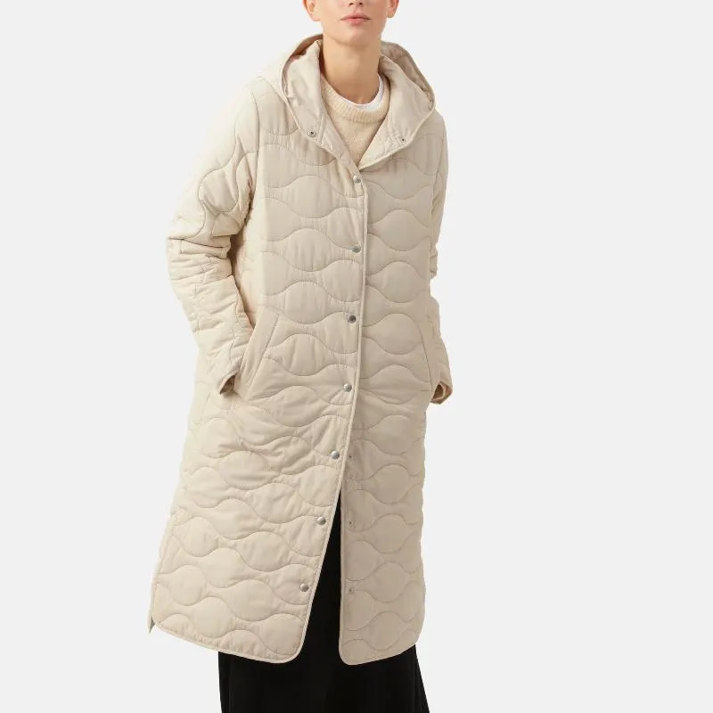 Ilse Jacobsen Quilted Hooded Coat - Light Sand