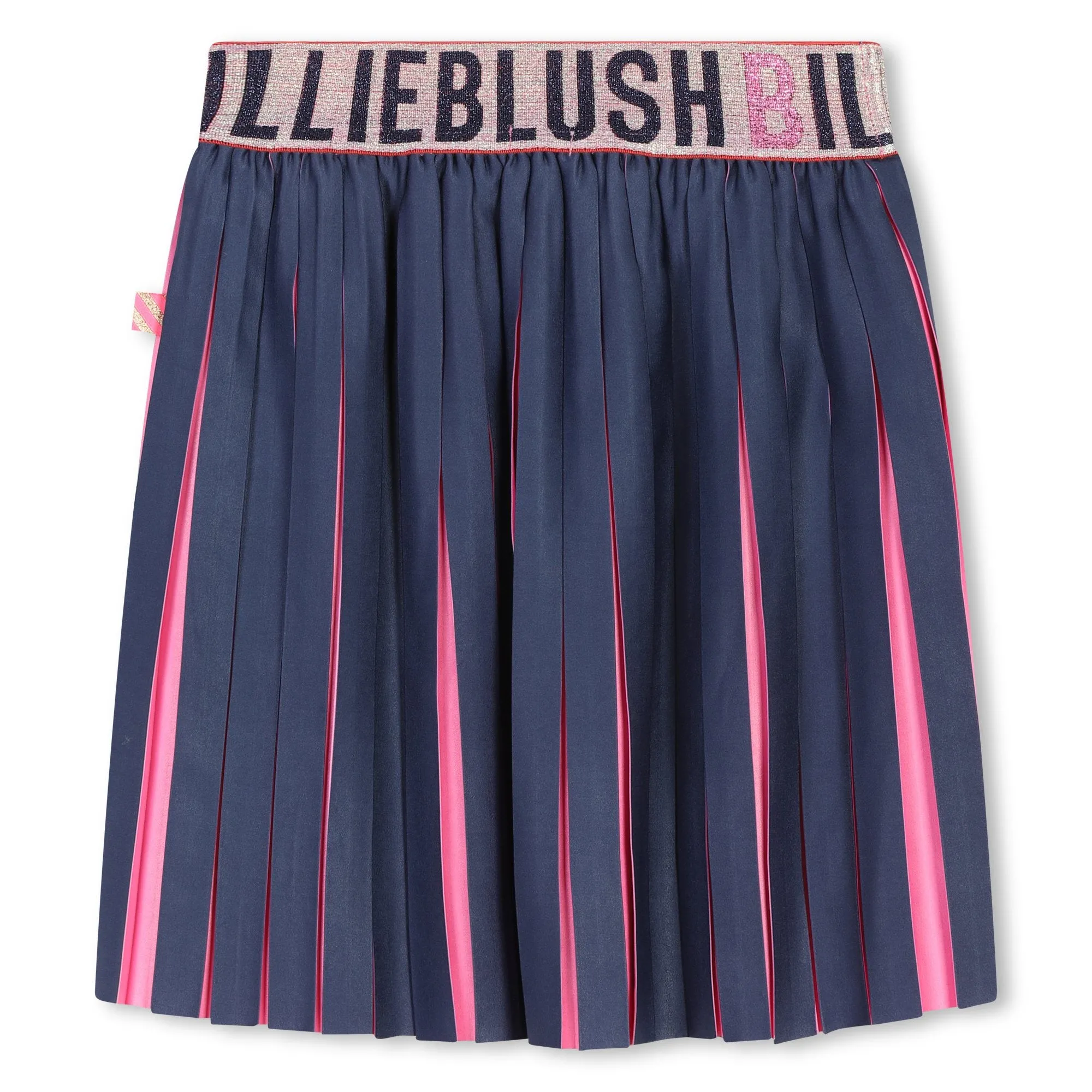 Indigo Pleated Neon Highlight Skirt