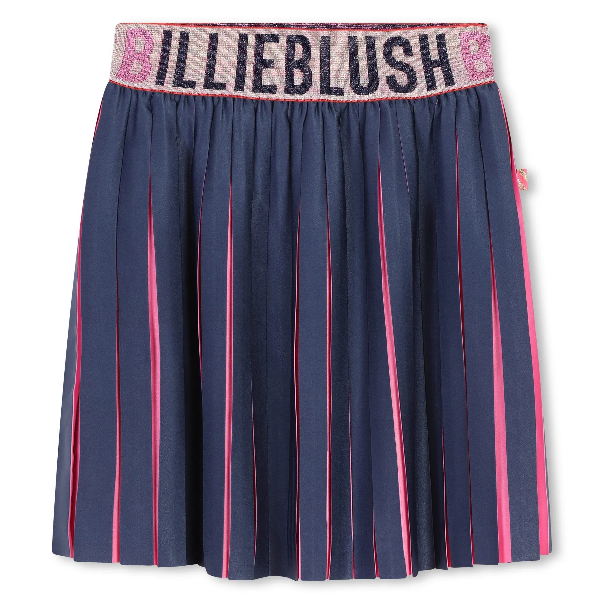 Indigo Pleated Neon Highlight Skirt