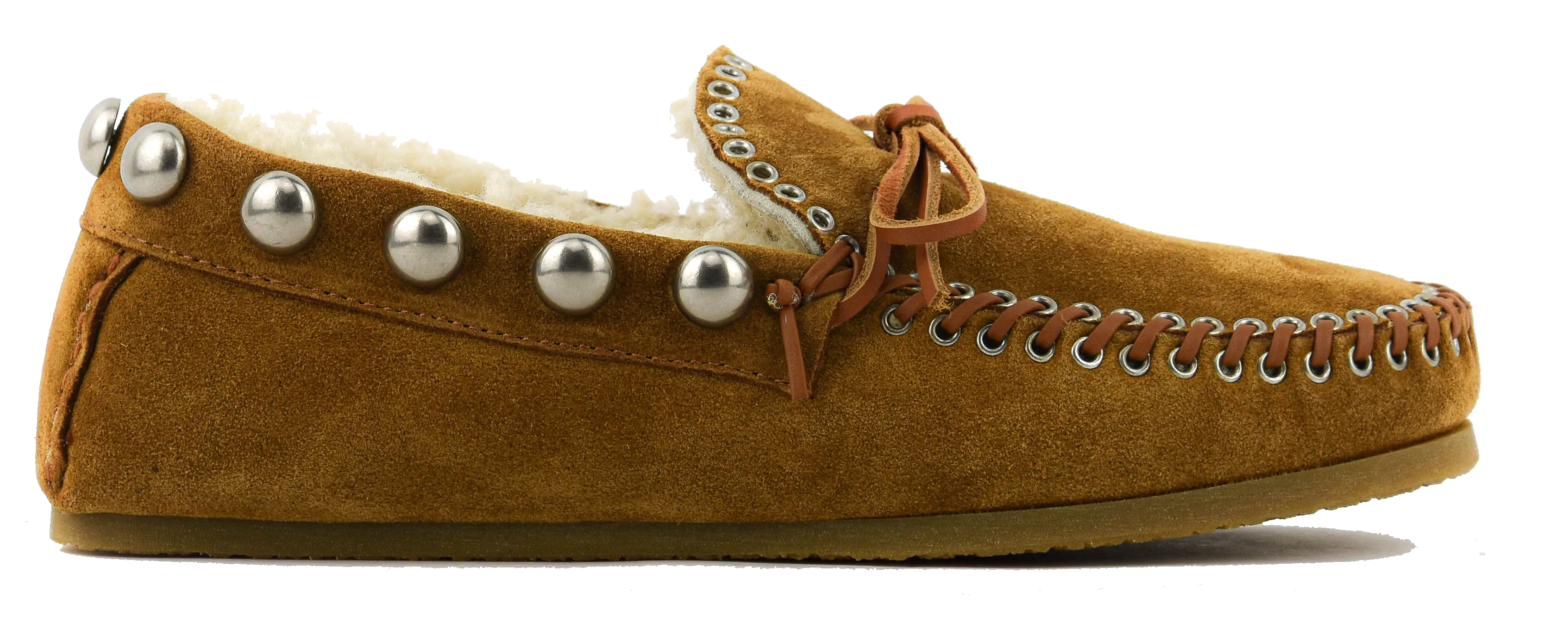 ISABEL MARANT SHEARLING LOAFER COGNAC