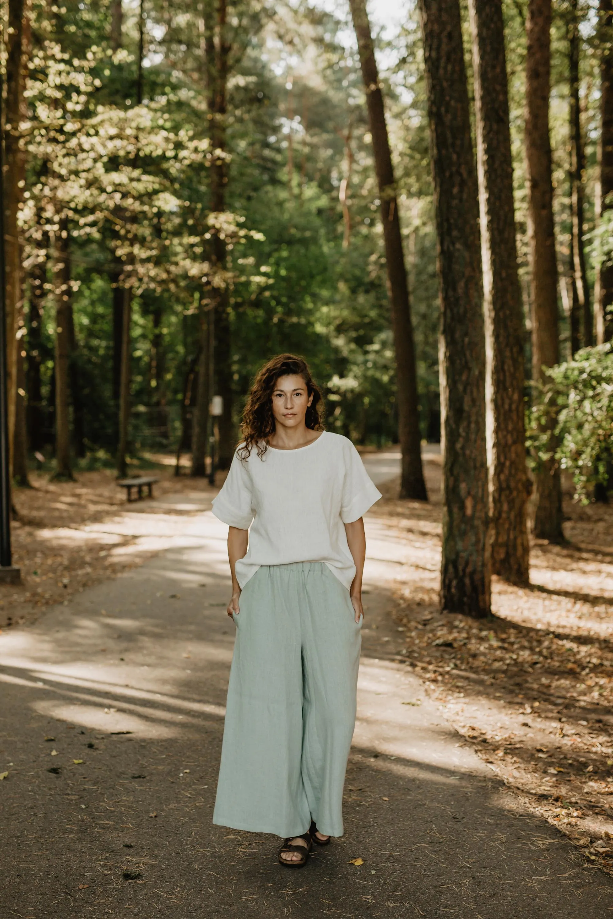 Isabella Wide Linen Pants