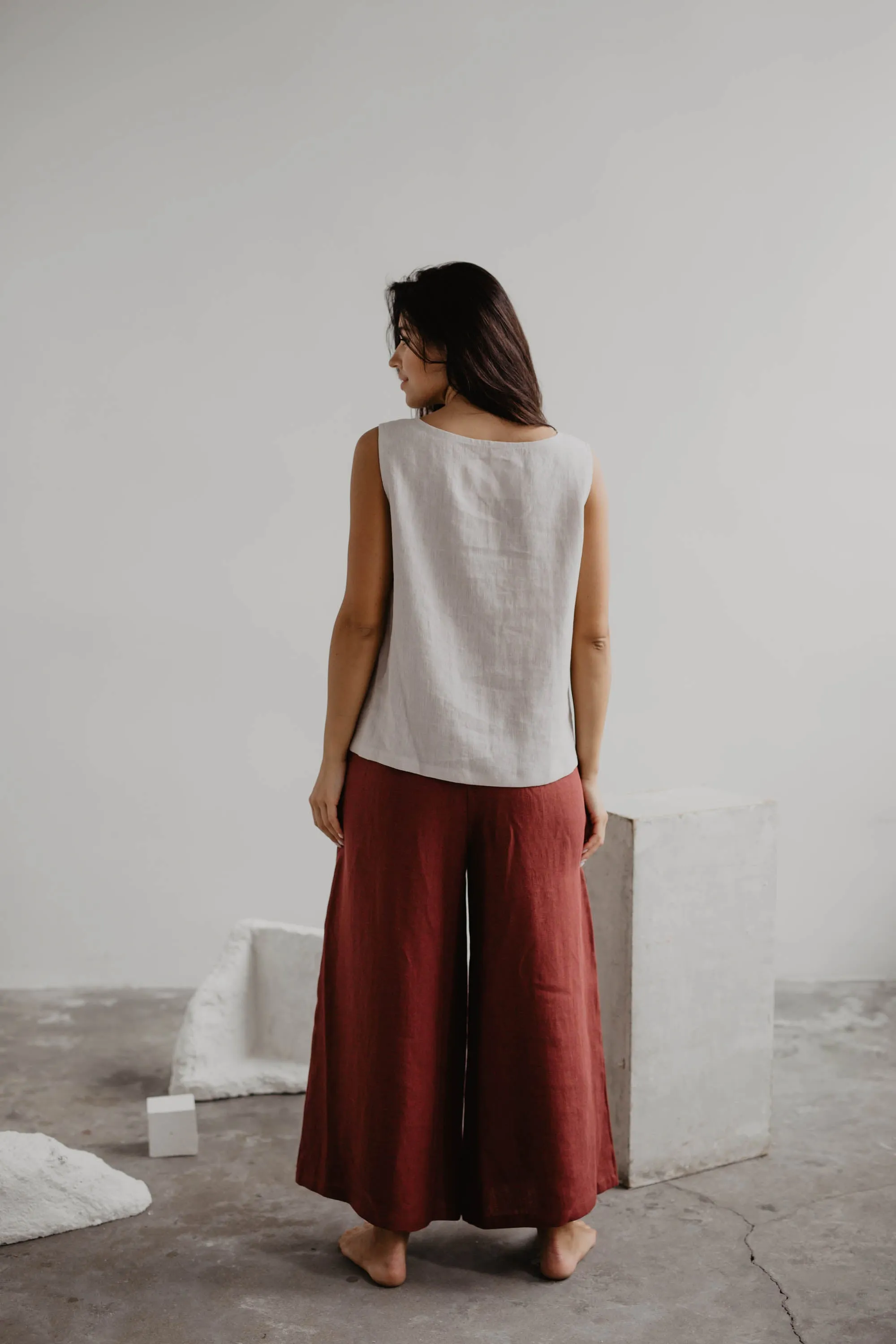 Isabella Wide Linen Pants