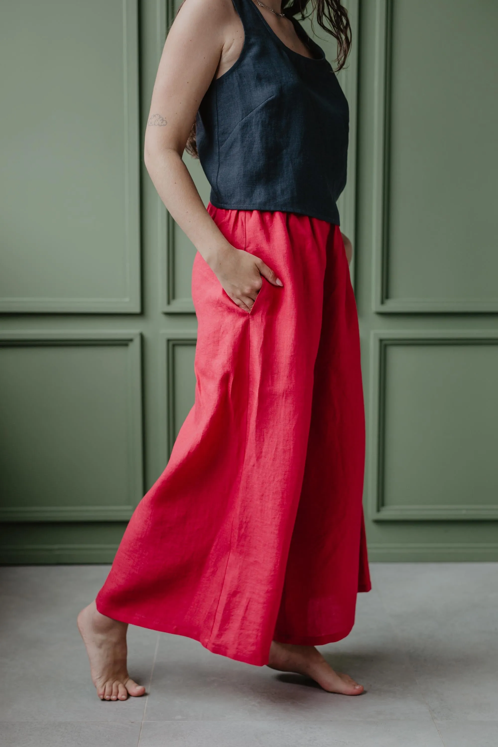 Isabella Wide Linen Pants