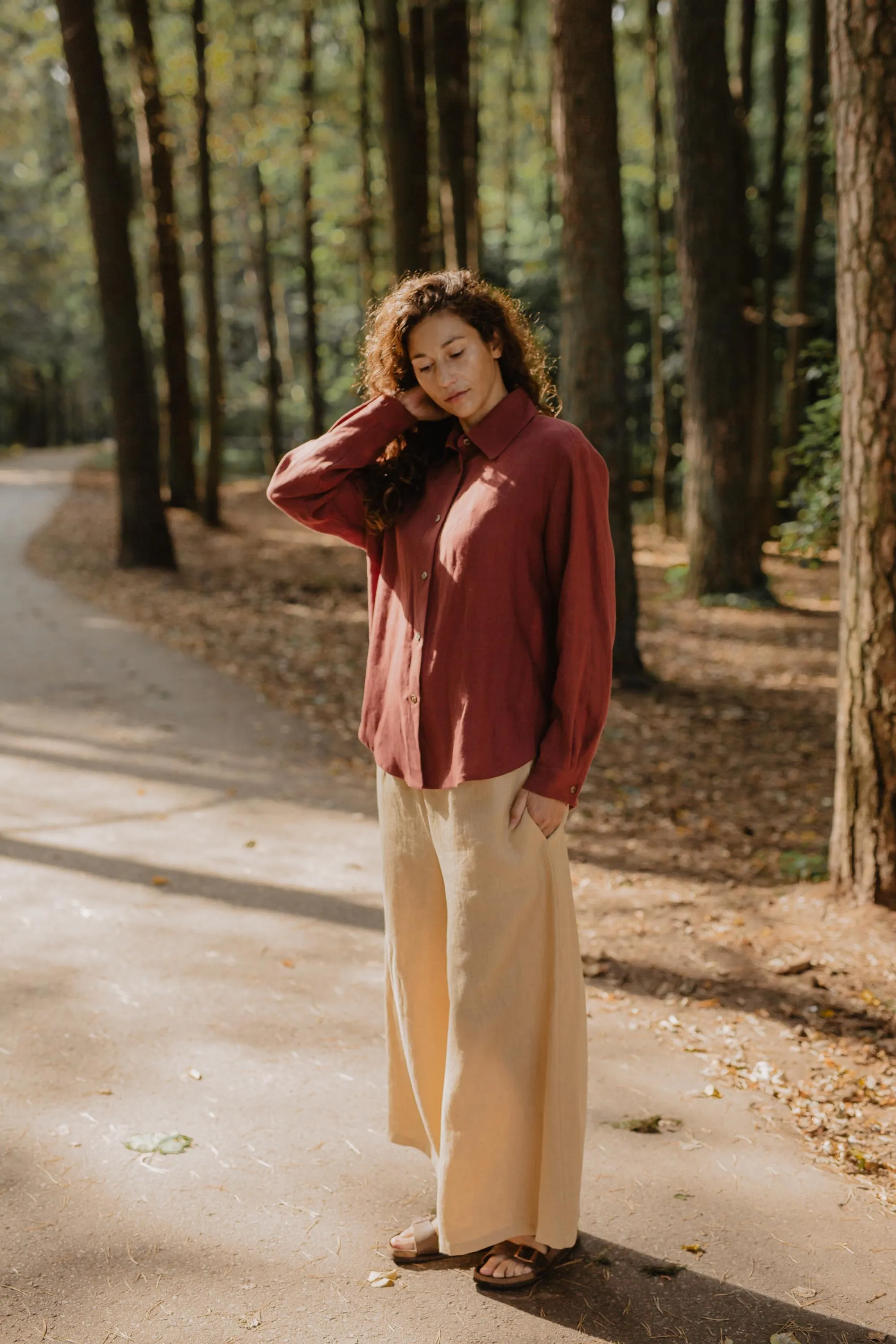 Isabella Wide Linen Pants