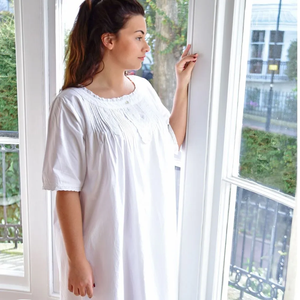 Isla White Cotton Nightdress