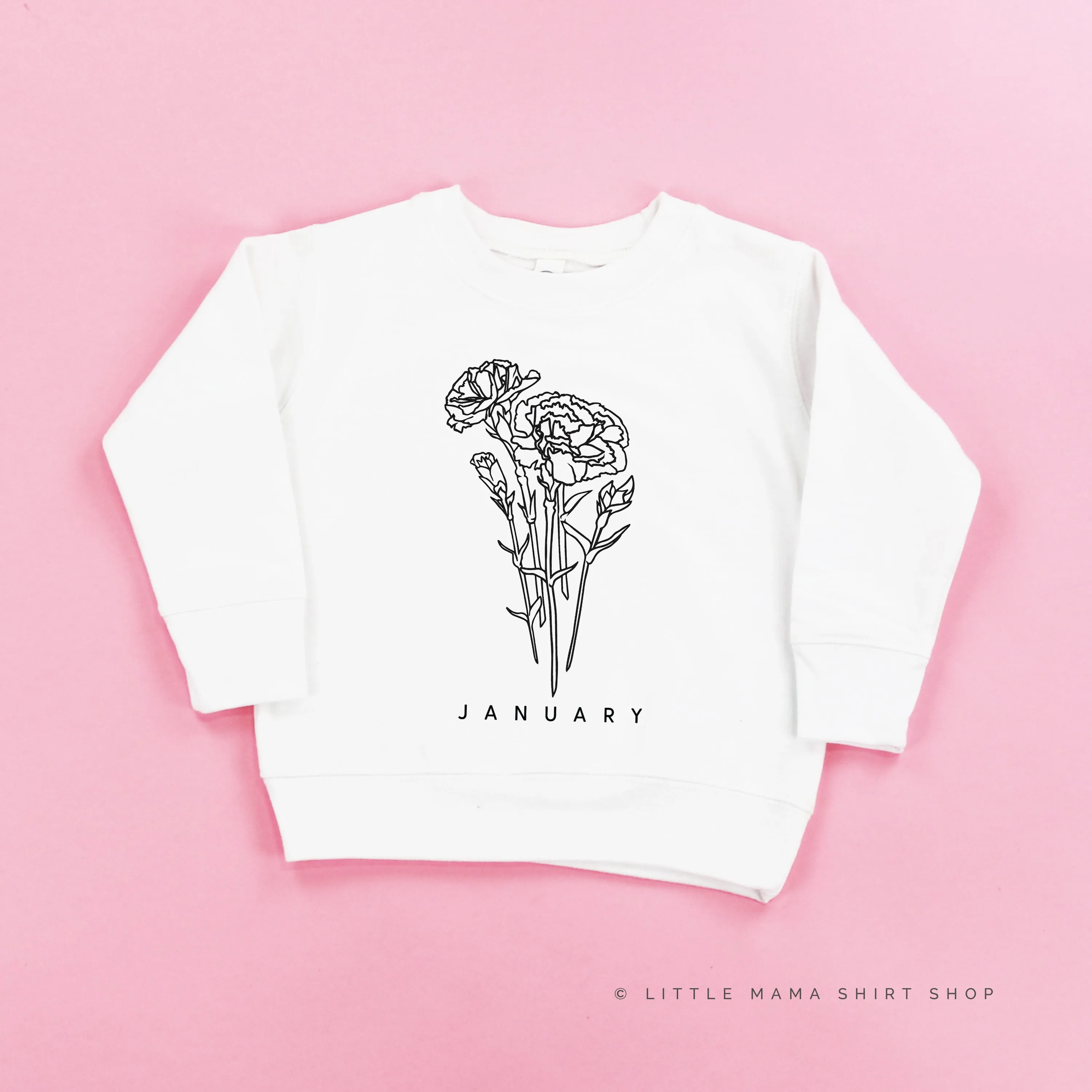 JANUARY BIRTH FLOWER - Carnation - Child Sweater