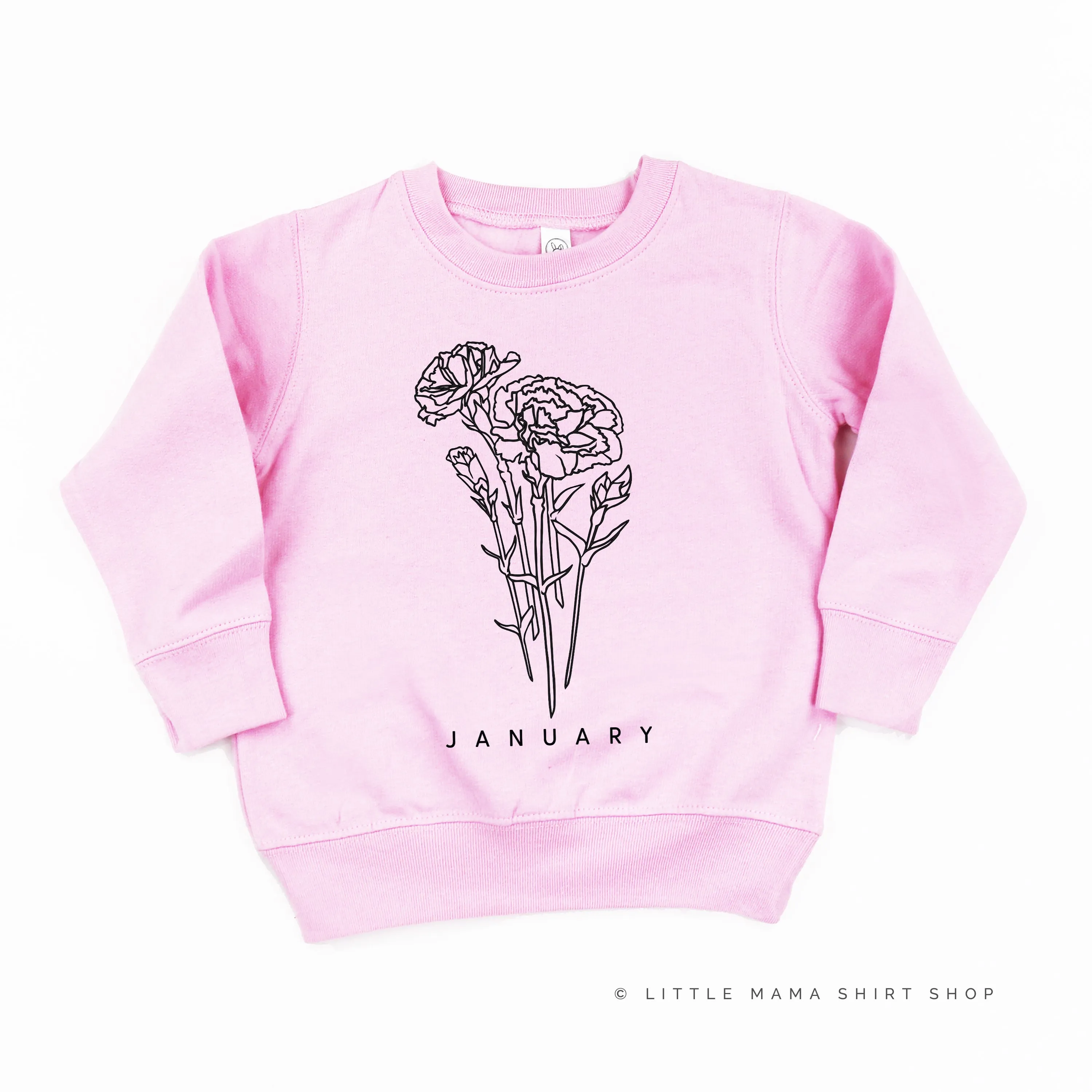 JANUARY BIRTH FLOWER - Carnation - Child Sweater