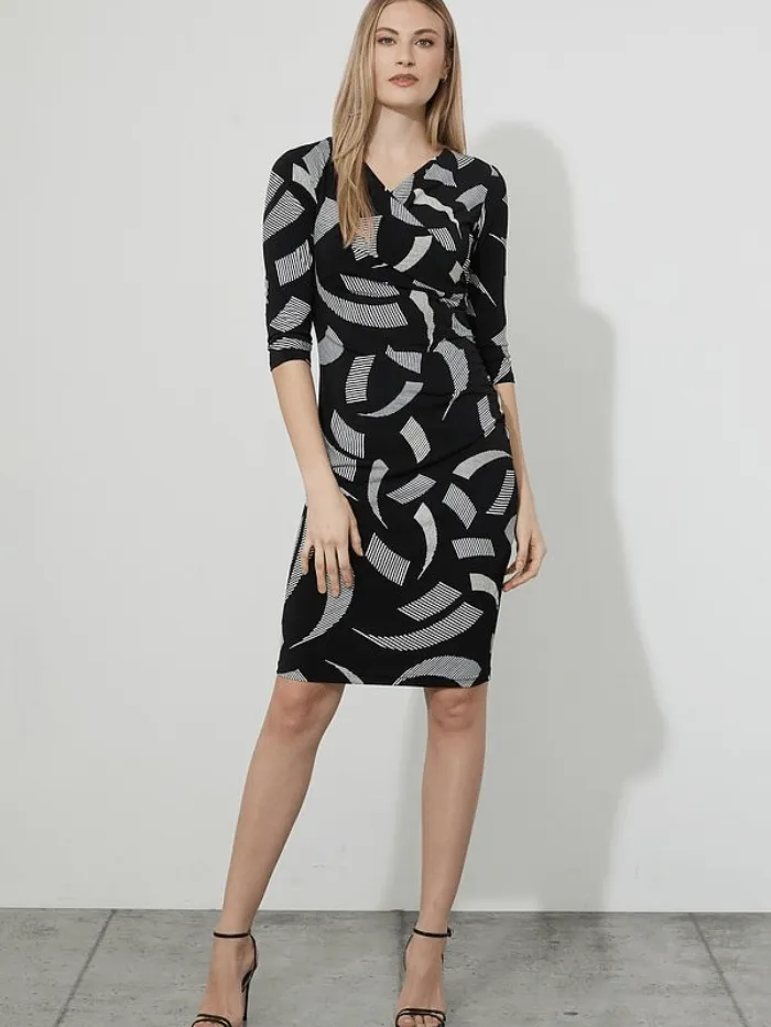 Joseph Ribkoff T Abstract Wrap Dress 223233 110