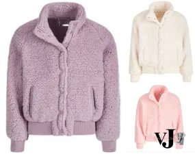 Jou Jou Big Girls Fleece Snap Jacket