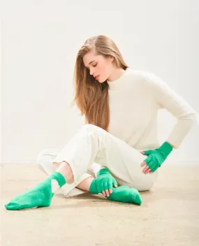 Jumper1234 Heart Green and Cream Socks