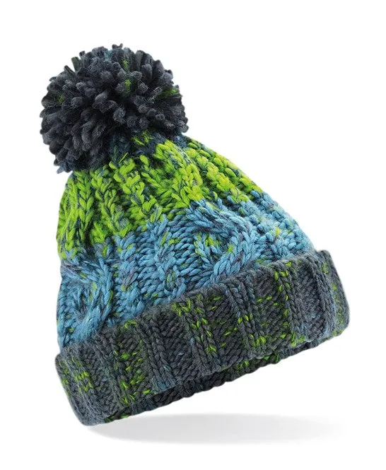 Junior Beechfield Corkscrew Pom Pom Beanie