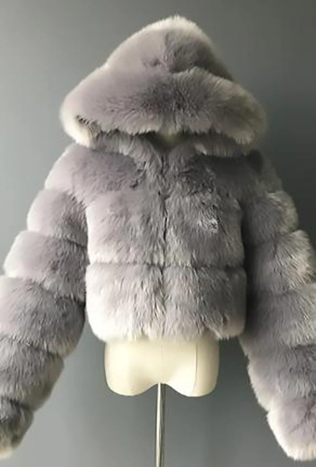 KAYLI - BOLERO HOODED FUR JACKET