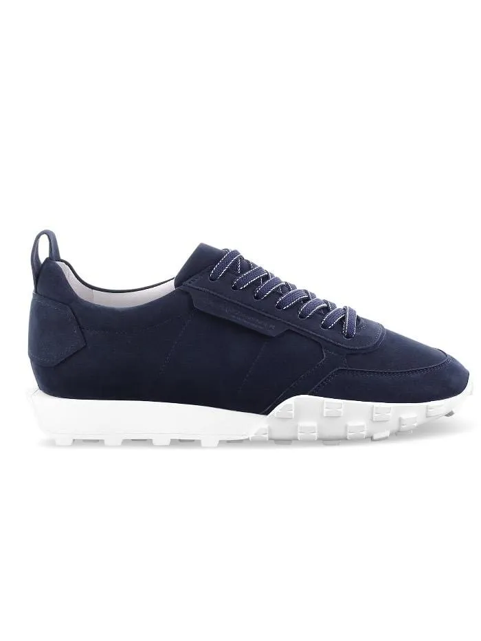 Kennel and Schmenger T Ocean Navy and White Soft Nubuck Trainer 51-26400-659-001