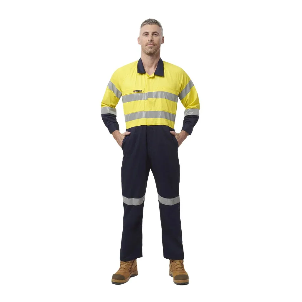 King Gee Originals Hi-Vis Reflective Two Tone Drill Work Overalls (K51525)