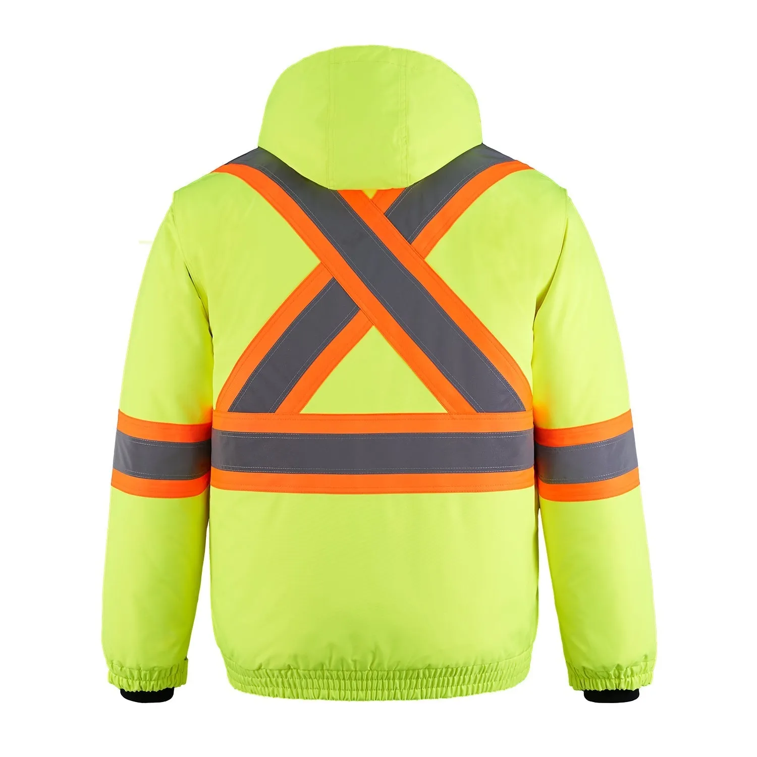 L01277 - Peterbuilt - Hi-Vis 3 in 1 Bomber Jacket w/ Detachable Hood