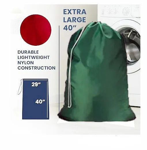 Large 29"X40" Laundry Bag Washable Heavy Duty Locking Drawstring Bag (5 Pack)