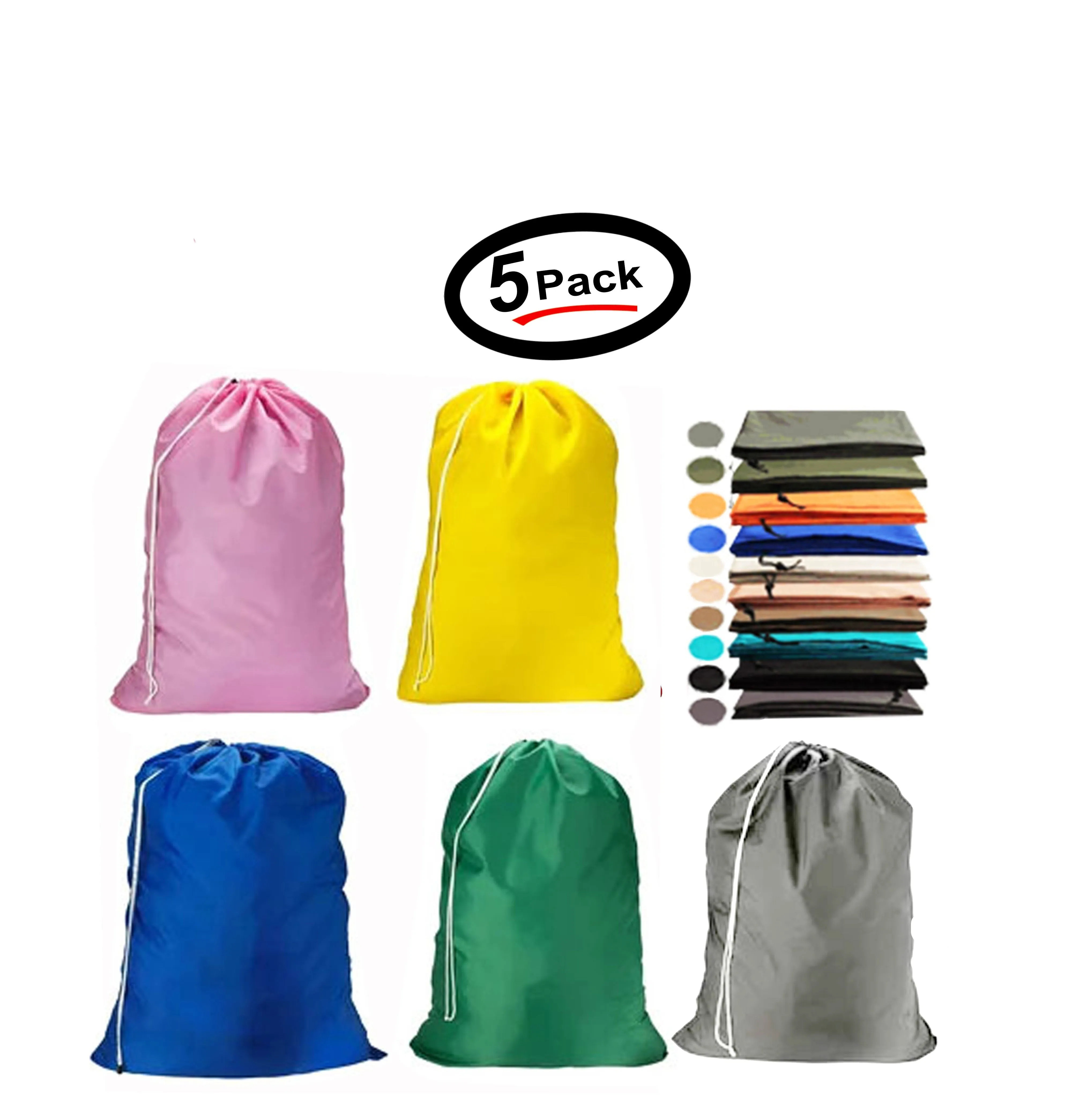 Large 29"X40" Laundry Bag Washable Heavy Duty Locking Drawstring Bag (5 Pack)