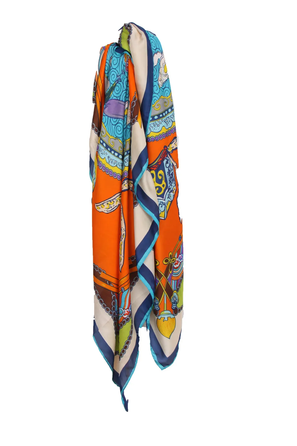 Large Square Silky Inspired Print Scarf