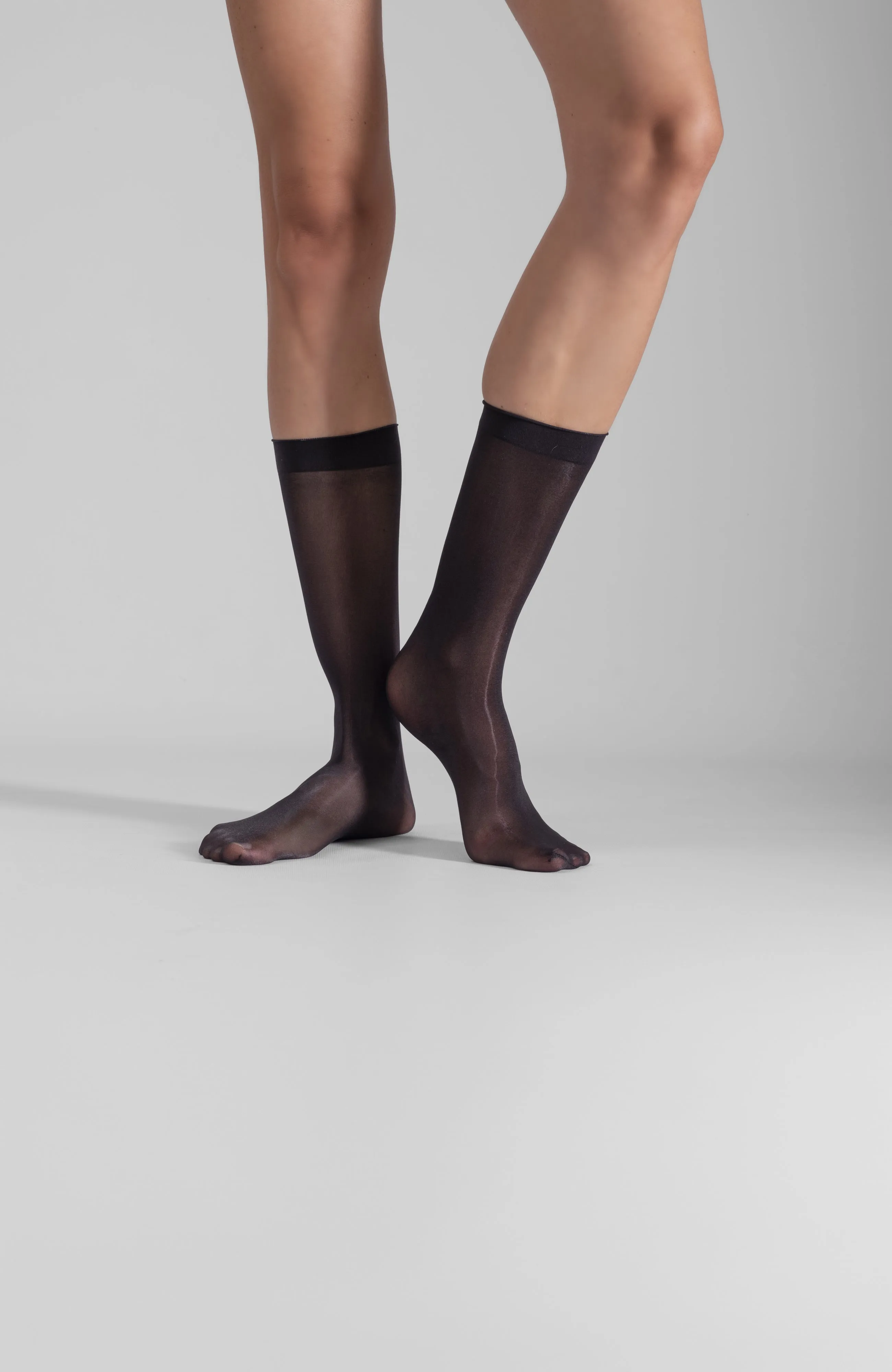 LECHERY® SHEER SOCKS (2 PAIRS) - BLACK