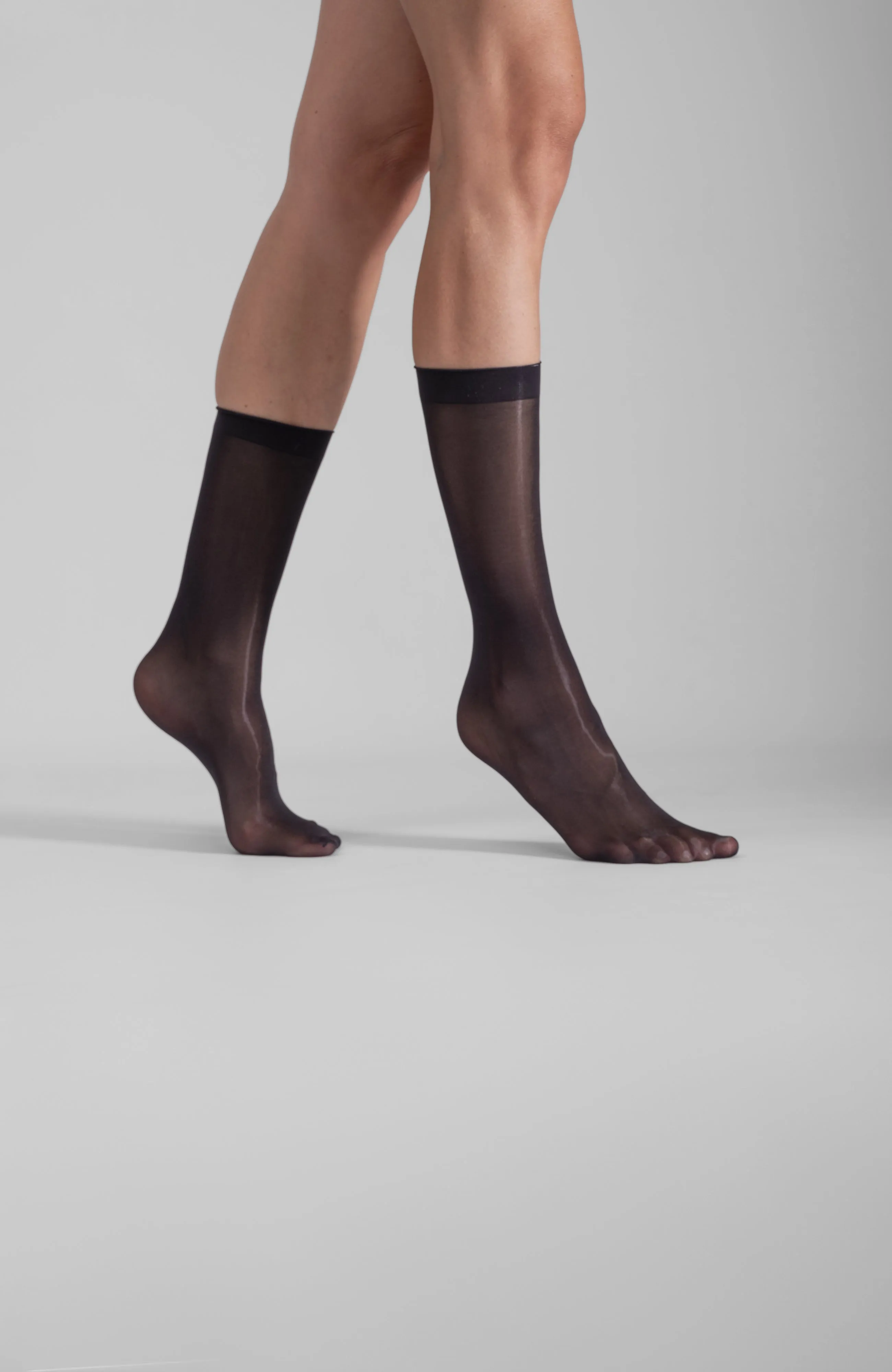 LECHERY® SHEER SOCKS (2 PAIRS) - BLACK