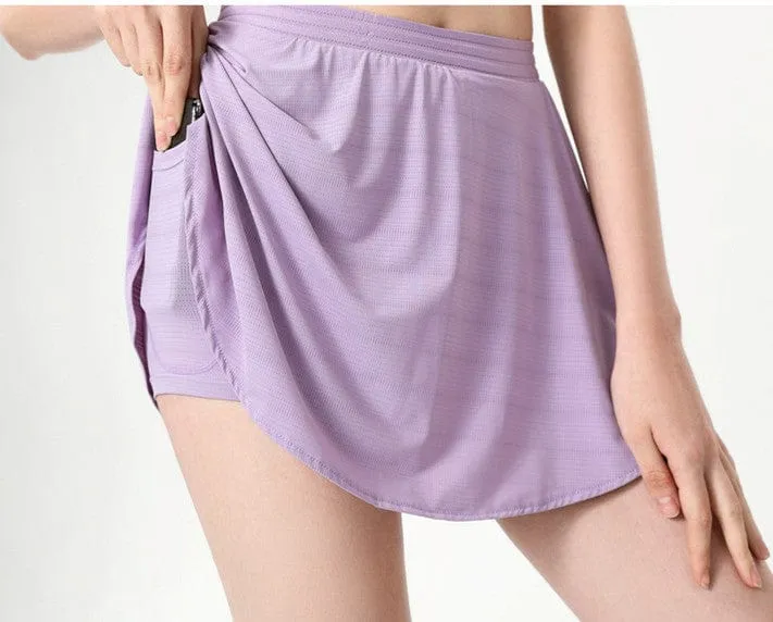 Loose Ruffled Active Skort