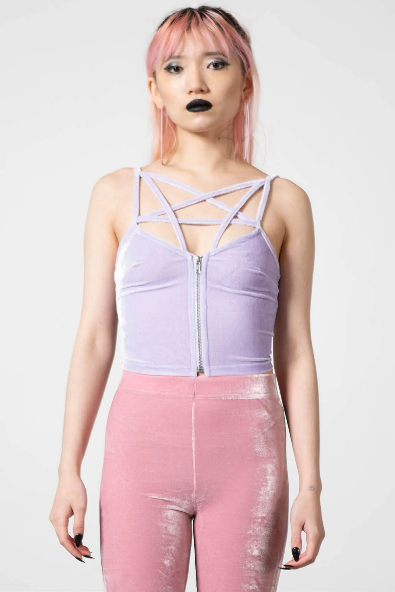 Lost In Sin Zip Top [PASTEL LILAC] - Resurrect