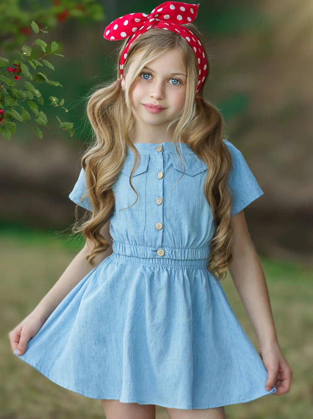 Love Never Fades Chambray Skirt Set