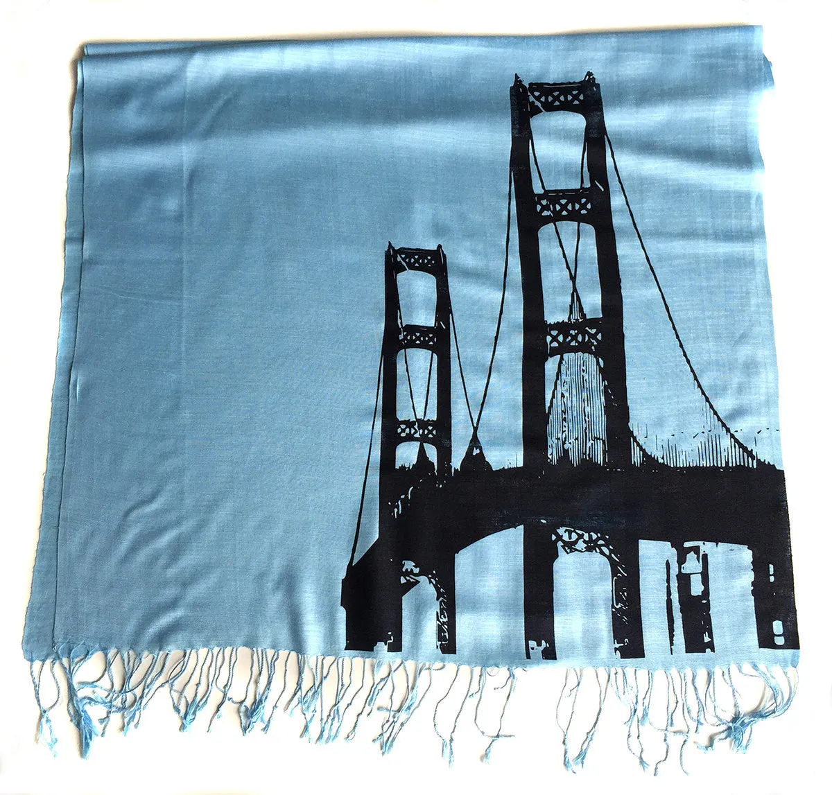 Mackinac Bridge Scarf, Bamboo Pashmina