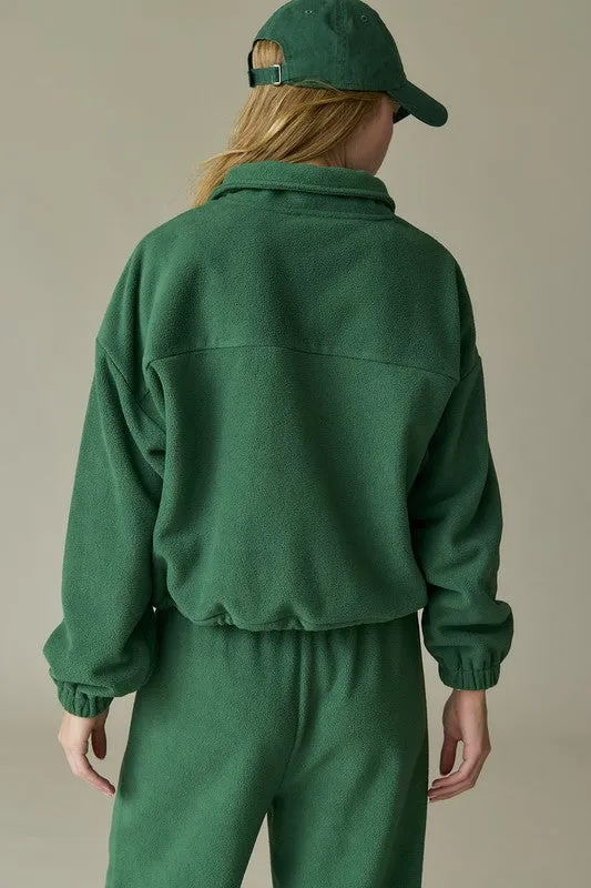 Maya Green Fleece Jacket