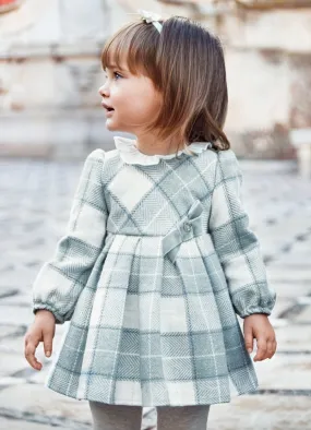 Mayoral Baby & Toddler Girls Holiday Blue Plaid Collared Dress