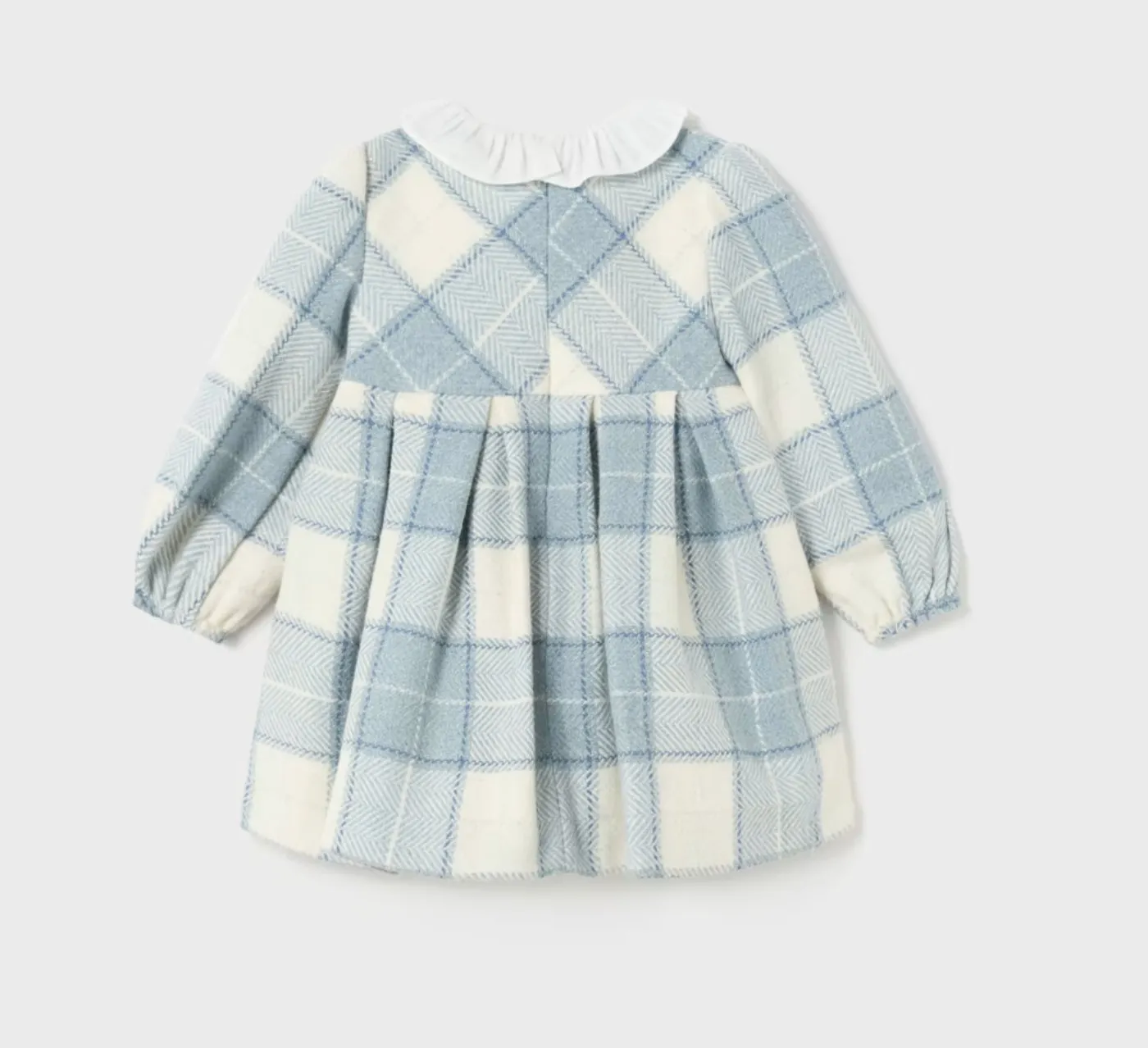 Mayoral Baby & Toddler Girls Holiday Blue Plaid Collared Dress