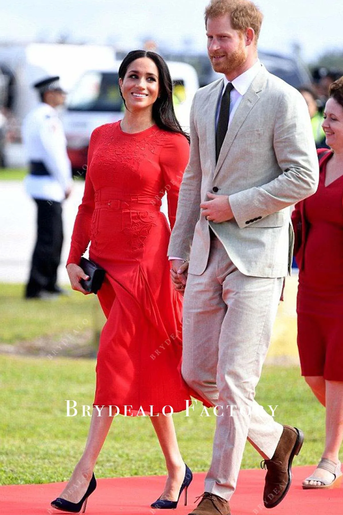 Meghan Markle Royal Tour 2018 Red Dress